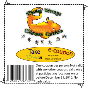 Chang Wongs Chinese Cuisine Coupon