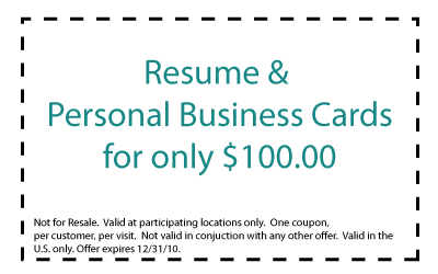 Back to Work Staff Services Coupon